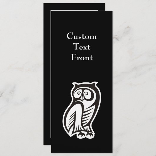Owl Symbool White Kaart (Voorkant / Achterkant)