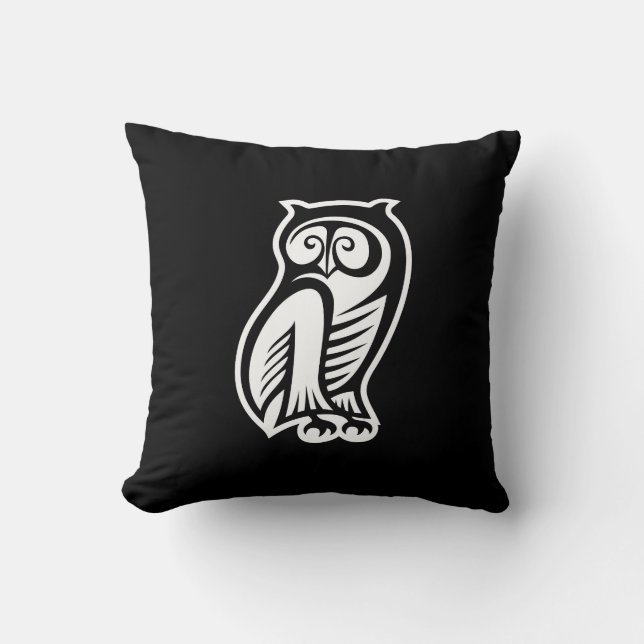 Owl Symbool White Kussen (Voorkant)