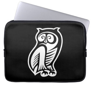Owl Symbool White Laptop Sleeve