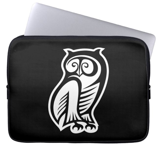 Owl Symbool White Laptop Sleeve (Voorkant)