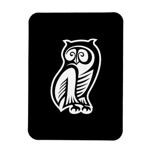 Owl Symbool White Magneet (Verticaal)
