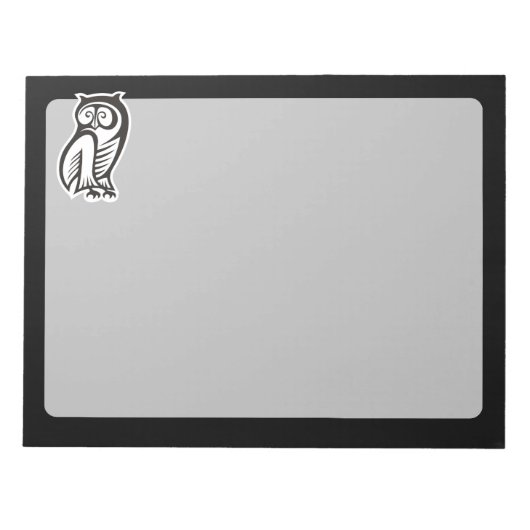 Owl Symbool White Notitieblok (Voorkant)