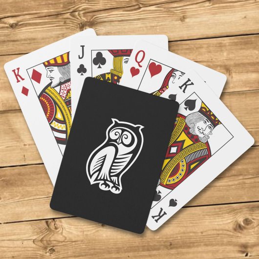 Owl Symbool White Pokerkaarten