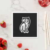 Owl Symbool White Servet (Insitu)