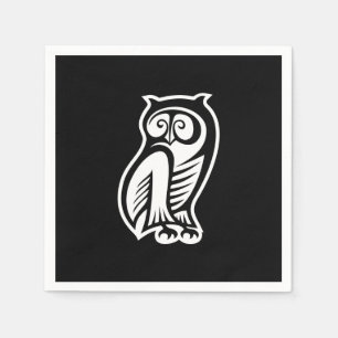 Owl Symbool White Servet