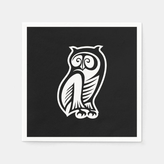 Owl Symbool White Servet (Voorkant)