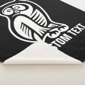 Owl Symbool White Sherpa Deken (3/4)