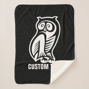 Owl Symbool White Sherpa Deken