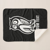 Owl Symbool White Sherpa Deken (Voorkant (horizontaal))