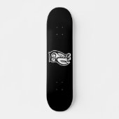 Owl Symbool White Skateboard (Voorkant)