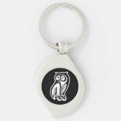 Owl Symbool White Sleutelhanger (Voorkant)