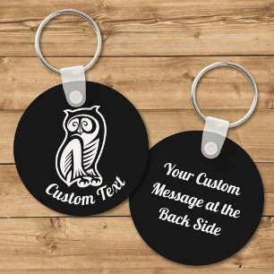 Owl Symbool White Sleutelhanger