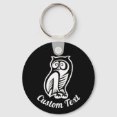Owl Symbool White Sleutelhanger (Voorkant)