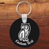 Owl Symbool White Sleutelhanger (Voorkant)
