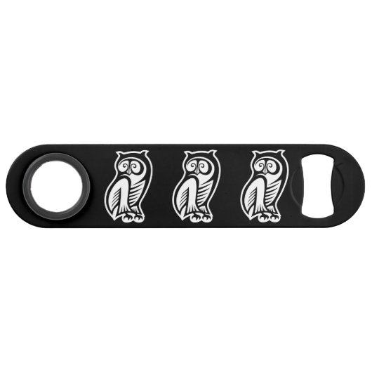 Owl Symbool White Speed Flessenopener (Voorkant (Horizontaal))