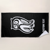 Owl Symbool White Strandlaken (Voorkant)