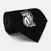 Owl Symbool White Stropdas (Opgerold)