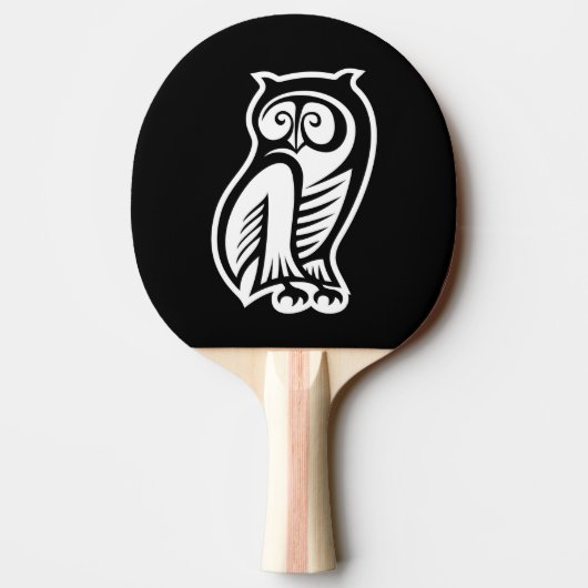 Owl Symbool White Tafeltennisbatje (Achterkant)