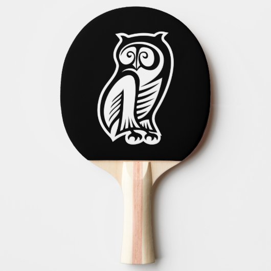 Owl Symbool White Tafeltennisbatje (Voorkant)