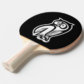 Owl Symbool White Tafeltennisbatje (Voorkant Gekanteld)