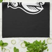 Owl Symbool White Theedoek (Gevouwen)