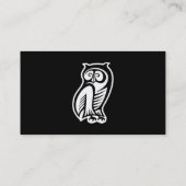 Owl Symbool White Visitekaartje (Achterkant)