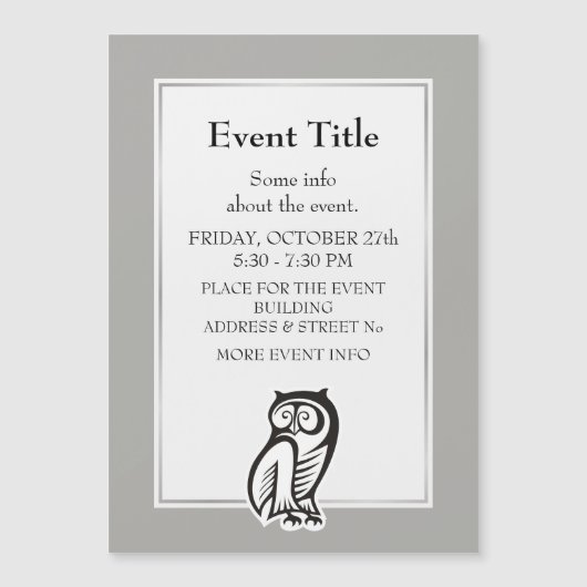 Owl Symbool zwart (Voorkant)