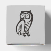 Owl Symbool zwart Bedankdoosjes (Bovenkant)