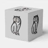 Owl Symbool zwart Bedankdoosjes (Achterkant)