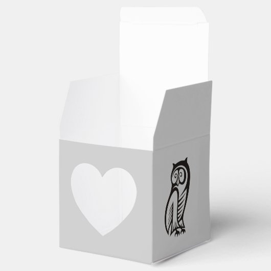 Owl Symbool zwart Bedankdoosjes (Geopend)