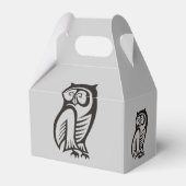Owl Symbool zwart Bedankdoosjes (Achterkant)
