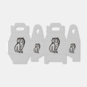 Owl Symbool zwart Bedankdoosjes (Uitgevouwen)