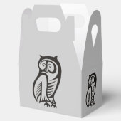Owl Symbool zwart Bedankdoosjes (Geopend)