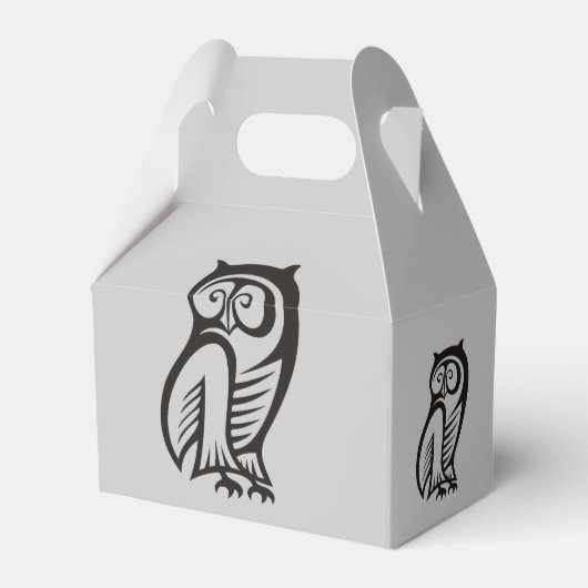 Owl Symbool zwart Bedankdoosjes (Voorkant Zijde)