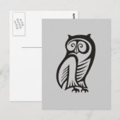 Owl Symbool zwart Briefkaart (Voorkant / Achterkant)
