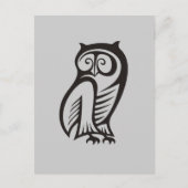 Owl Symbool zwart Briefkaart (Voorkant)
