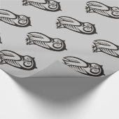 Owl Symbool zwart Cadeaupapier (Hoek)