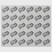 Owl Symbool zwart Cadeaupapier (Vlak)