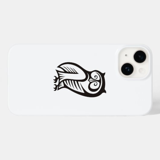 Owl Symbool zwart Case-Mate iPhone Case (Achterkant (horizontaal))