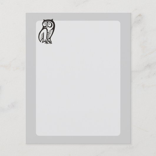 Owl Symbool zwart Flyer (Voorkant)