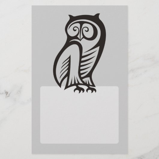 Owl Symbool zwart Flyer (Achterkant)