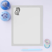 Owl Symbool zwart Flyer (Enkel)