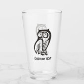 Owl Symbool zwart Glas (Achterkant)