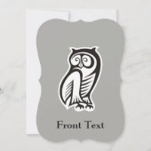 Owl Symbool zwart Kaart (Voorkant)