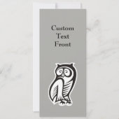 Owl Symbool zwart Kaart (Voorkant)