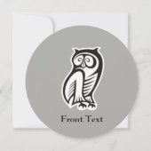 Owl Symbool zwart Kaart (Voorkant)