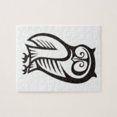 Owl Symbool zwart Legpuzzel (Horizontaal)