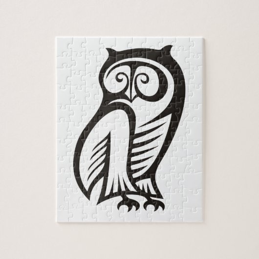 Owl Symbool zwart Legpuzzel (Verticaal)