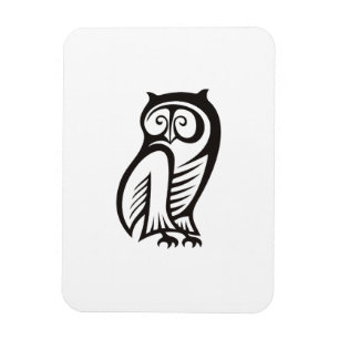 Owl Symbool zwart Magneet