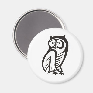 Owl Symbool zwart Magneet